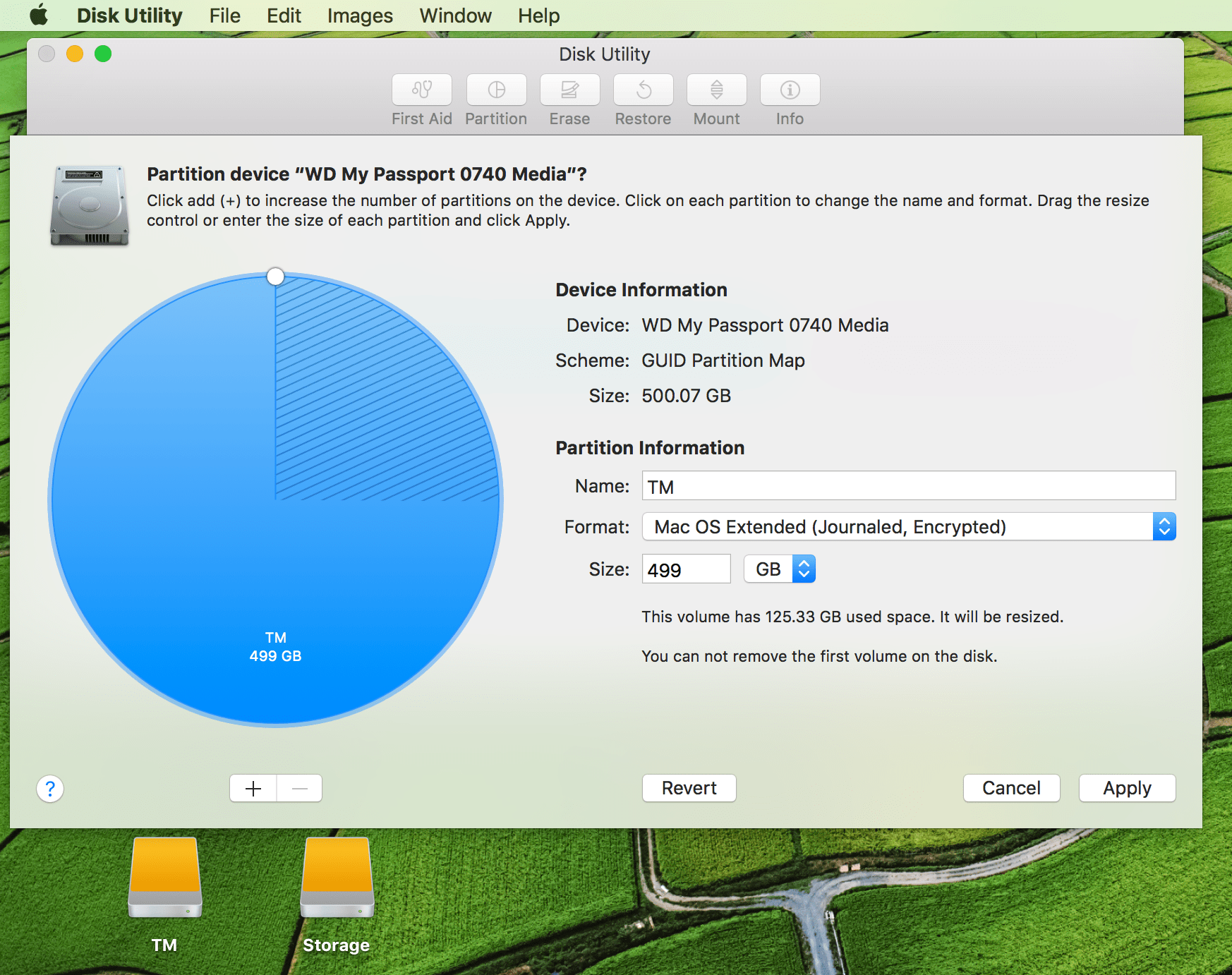 partition tab mac disk utility greyed out for external hard drive